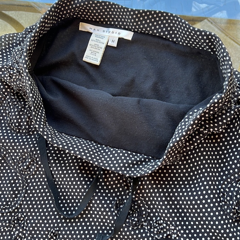 Max Studio women’s polka dot miniskirt blk&white fully lined medium - Picture 15 of 17